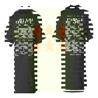 Pain Scale Gingerbread Man Christmas Nurse Holiday T-Shirt - Thegiftio