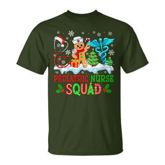 Pediatric Nurse Squad Christmas Nurse Tools Job Gingerbread T-Shirt - Thegiftio