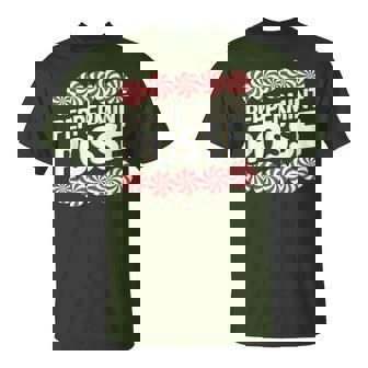 Peppermint Posse Festive Christmas Candy Theme Family Match T-Shirt | Mazezy