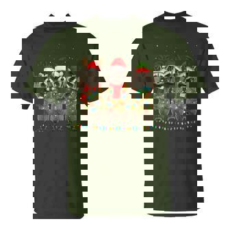 Raccoon Christmas Tree Lights Pajama Racoon Lover Xmas 2025 T-Shirt | Mazezy