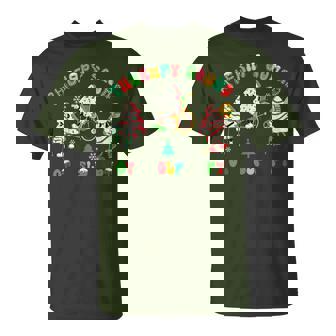 Therapy Squad Slp Ot Pt Christmas Retro Rehab Team Xmas Crew T-Shirt - Thegiftio