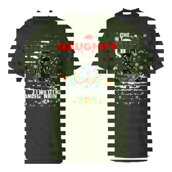 I Regret Nothing On The Naughty List Christmas Black Cat T-Shirt | Seseable CA