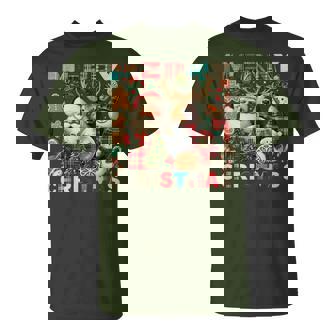 Retro Plaid Merry Christmas Disco Ball T-Shirt - Thegiftio