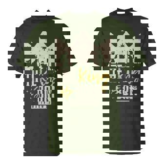 Retro Religious Christmas The King Is Born Christian T-Shirt - Monsterry