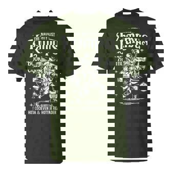 Retro Vintage Horror The Naughty List Krampus Book Club Xmas T-Shirt | Mazezy