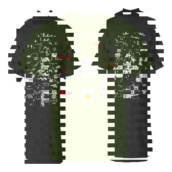 Retro Vintage Tis The Season Merry Christmas Doodles Snowman T-Shirt - Thegiftio