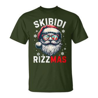 Rizz Christmas 67 Santa Claus Xmas Gen Alpha Skibidi Rizzmas T-Shirt - Thegiftio