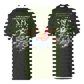 Santa Claus Christmas Sleigh Ride Festive Holiday Graphic T-Shirt - Monsterry