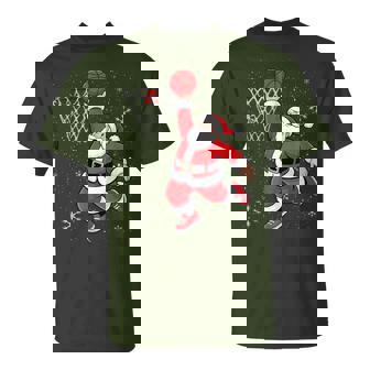 Santa Claus Dunking A Christmas Basketball T-Shirt - Monsterry