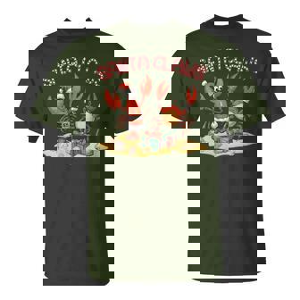 Santa Claws Lobster Crab Christmas Beach Holiday Pun Fun T-Shirt - Thegiftio