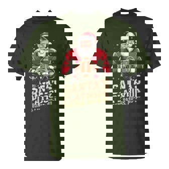 Santa Football Playbook Holiday T-Shirt - Thegiftio