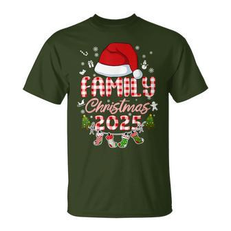 Santa Hat Family Christmas 2025 Xmas Crew Matching T-Shirt - Thegiftio UK