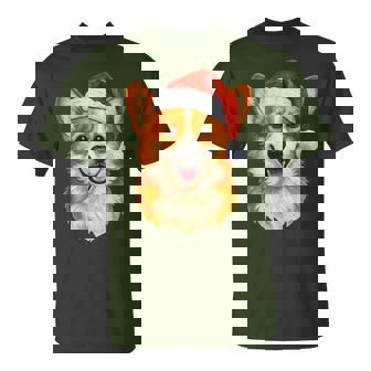 Santa Pembroke Welsh Corgi Christmas Welsh Corgi Dog Mom T-Shirt - Seseable