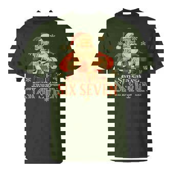 Santa Says Six Seven Christmas Vintage T-Shirt - Seseable
