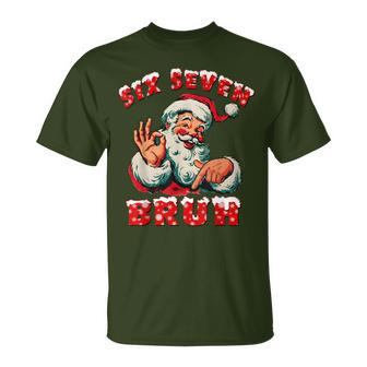 Santa Six Seven Bruh 6 7 Gen Z Alpha Meme Slang Christmas T-Shirt - Thegiftio UK