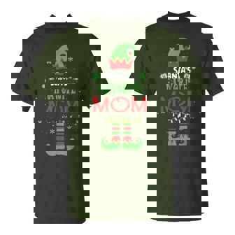 Santa's Favorite Mom Elf Family Xmas T-Shirt - Seseable