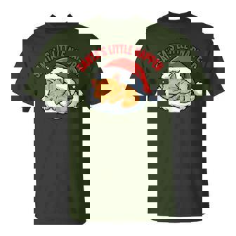 Santa’S Little Napper Cute Christmas Cat T-Shirt - Thegiftio