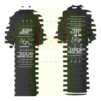 Sea Turtle Santa Xmas Animal Lover Turtle Ugly Christmas T-Shirt | Seseable UK