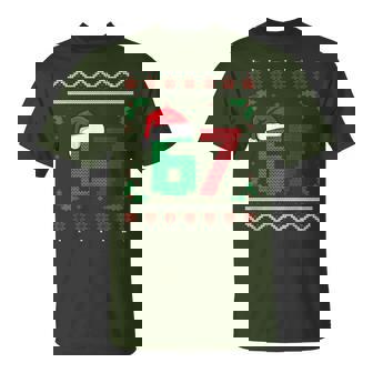 Six Seven Christmas 6 7 Ugly Christmas Sweater T-Shirt | Seseable CA