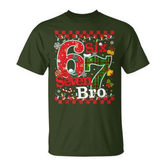 Six Seven Christmas Bro Brainrot Meme 67 Gen Z Slang T-Shirt - Thegiftio UK