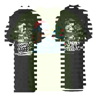 Snow-Fi Signal Lost Cute Christmas Snowman Pun Winter T-Shirt | Mazezy