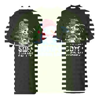 Snow-Fi Signal Lost Snowman Christmas T-Shirt - Thegiftio