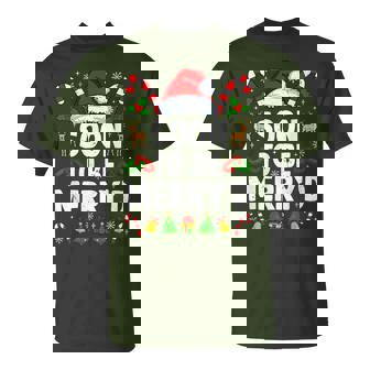 Soon To Be Merry'd Engaged Christmas Squad Couples Fiance T-Shirt | Seseable CA