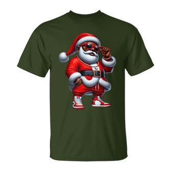 Street Style Cool Hip Hop Santa Merry Christmas T-Shirt - Monsterry