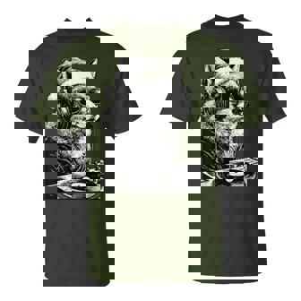 Stylish Fox Dj With Sunglasses Santa Hat Christmas Music T-Shirt | Mazezy