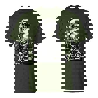 Stylish Frog Dj With Sunglasses Santa Hat Christmas Music T-Shirt | Mazezy