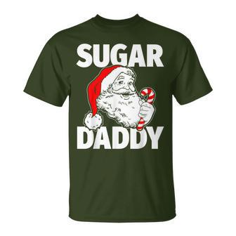 Sugar Vintage Daddy Santa Claus Candy Cane Adult Christmas T-Shirt - Monsterry