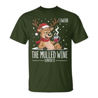 I Swear The Mulled Wine Started It – Christmas T-Shirt - Thegiftio UK