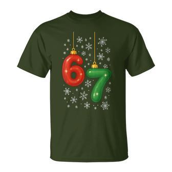 Trending Gen Alpha Six Seven 6 7 Meme Fun Christmas Ornament T-Shirt - Monsterry