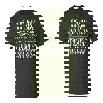 I Take Trips To Santa's North Pole Christmas Naughty Joke T-Shirt | Mazezy