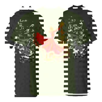 Vintage Merry And Bright Christmas 1950 Girl Decorating Tree T-Shirt | Mazezy