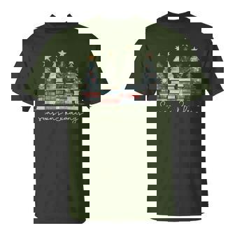 Vintage Seasons Readings All Booked For Christmas Books Club T-Shirt - Seseable