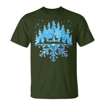 Vintage Snowflake Christmas Tree Pjs Xmas Women T-Shirt - Thegiftio UK