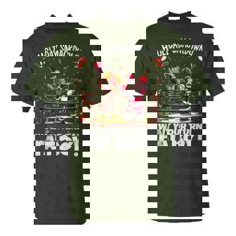 Wait Your Turn Fat Boy – Thanksgiving Turkey Christmas Battl T-Shirt | Mazezy