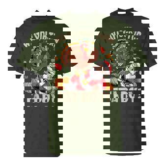 Wait-Your-Turn-Fat-Boy--Thanksgiving-Christmas- T-Shirt | Mazezy