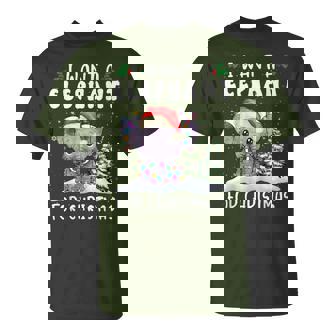 I Want A Elephant For Christmas Santa Hat Xmas T-Shirt - Thegiftio