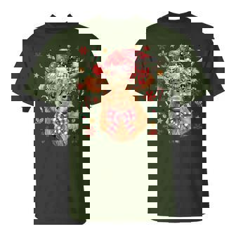 Western Highland Cow Lover Coquette Bow Merry Christmas T-Shirt - Monsterry