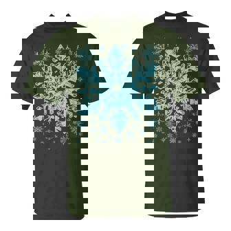 Winter Blue Snowflake Christmas Xmas Costumes Women T-Shirt - Seseable