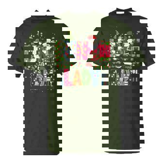 Xmas Cafeteria Worker Christmas School Lunch Lady Christmas T-Shirt - Monsterry