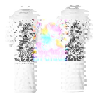 100th Days Of 1st Grade Unicorn 100 Days Toddler Girl T-Shirt | Mazezy