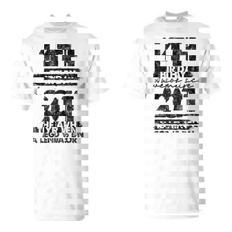 14 Year Old Vintage 2011 Limited Edition 14Th Birthday T-Shirt - Monsterry