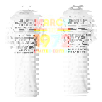 1972年3月日 誕生日 限定版 54歳 54歳 Tシャツ - Kawaiitshirt