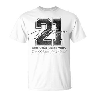 21 Year Old Vintage 2005 Limited Edition 21St Birthday T-Shirt - Thegiftio UK