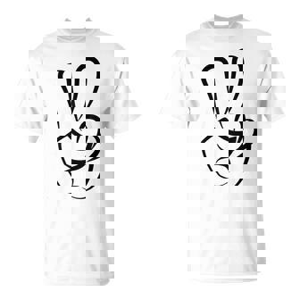 2本指 ピースサイン キュート ビクトリー ハンド ジェスチャー ピースシンボル Tシャツ - Kawaiitshirt