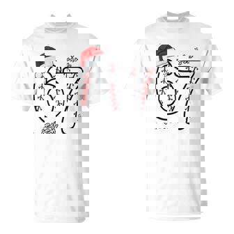 67 Meme Christmas Six Seven Baseball Xmas Baseball Sport T-Shirt | Mazezy