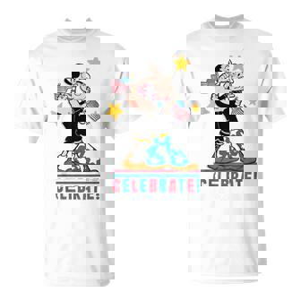 7月4日 「ポパイとオリーブオイルの愛国心」 彼と彼女 Tシャツ - Kawaiitshirt